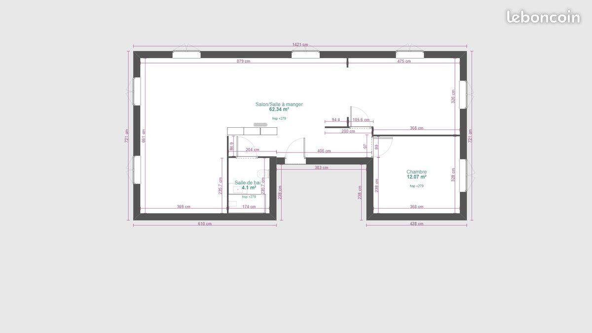Appartement traversant 79m2 centre-ville
